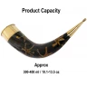 Large Brass Capped Drinking Horn 300-400 ml