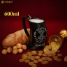 Wikinger Hornkrug Bierkrug 600/800/1000ml mit Thorshammer-Gravur VIKING LAIR