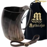 Viking Horn Mug Tankard with Leather Strap 800ml