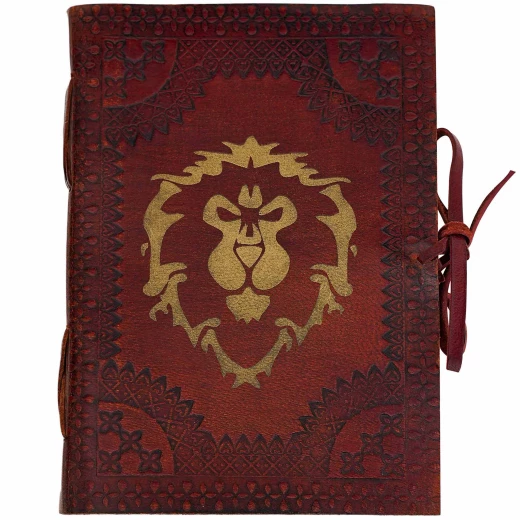 For The Alliance Brown Warcraft Leather Journal