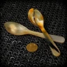 2 Pieces Buffalo Horn Spoons 17cm with Polished Finish by Mythrojan