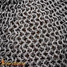 Chainmail Aventail, Butted Spring Steel, ID 9mm, Natural