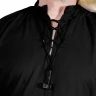 Medieval Shirt with Wide Sleeves and Lacing at the Neck and Wrists Made Of 100% Cotton