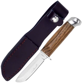 Youth knife with wooden grip