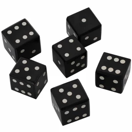 Horn Dice six Inlaid Pips