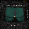 Late Middle Ages Belt Bag Made of Wool and Leather 16x18cm for SCA, LARP, Reenactment and Historical Events