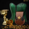 Elven Leather Bag for LARP and Cosplay 21x15cm