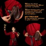 Sewn Leather Bag with Drawstring 18x13cm for SCA, LARP, Reenactment and Historical Events Made of Full-Grain Leather