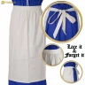 Medieval Apron Made of Natural Cotton for Cook, Baker, Seamstress, Maid For LARP, Cosplay and Re-Enactment