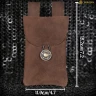 Medieval Square Suede Jewelry Belt Pouch LARP Costume Waist Bag, Chocolate Brown