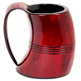 Horn Tankard 500ml Crimson Red