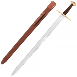 Medieval Sword Type XI Oakeshott with Leather Scabbard, Class C