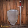 Plain Steel Heater Shield 1.2 mm Mild Steel 47x61cm unpainted blank, 14th cen.