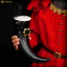 600ml “Loyal Soldier” Drinking Horn Including Belt Holder with Brass Buckle