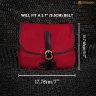 Late Middle Ages Belt Bag Made of Wool and Leather 16x18cm for SCA, LARP, Reenactment and Historical Events