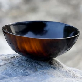 Viking Polished Horn Bowl 250ml for a Drink, Soup etc.