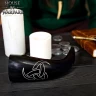 Genuine Drinking Horn 350ml with Hand-Carved ‘Triple Horn of Odin’