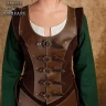 Women Archer Leather Armor Jacket Brown