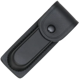 Quality Leather Case for 12cm Pocket Knives with Snap Button Closure