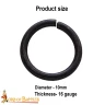 1kg Mild Steel Butted Loose Rings for Mail Armour, Ø 10mm, Blackened or Zinc-Coated