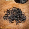 1kg Mild Steel Butted Loose Rings for Mail Armour, Ø 10mm, Blackened or Zinc-Coated