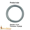 1kg Mild Steel Butted Loose Rings for Mail Armour, Ø 10mm, Blackened or Zinc-Coated