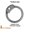 Mild Steel Loose Round Rings with Dome Rivets, Ø8mm 18gauge 1kg for DIY and Repairs of Chain Mail Armour