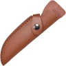 Outdoor knife with pakkawood handle and steel guard