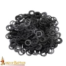 Blackened Mild Steel Loose Flat Rings with Dome Rivets, Ø6mm, 18-Gauge, 1kg