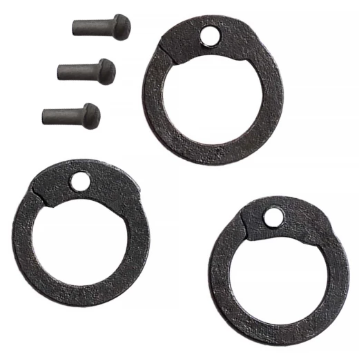 Blackened Mild Steel Loose Flat Rings with Dome Rivets, Ø6mm, 18-Gauge, 1kg