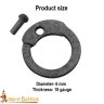 Blackened Mild Steel Loose Flat Rings with Dome Rivets, Ø6mm, 18-Gauge, 1kg