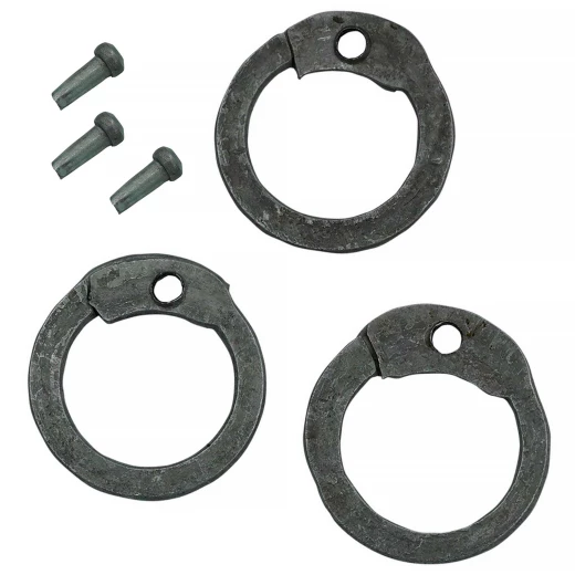 Mild Steel Loose Flat Rings with Dome Rivets, Ø9 mm, 17-gauge, 1kg