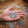 Aluminium Loose Flat Rings with Dome Rivets, Ø10 mm, 16-gauge, 1kg