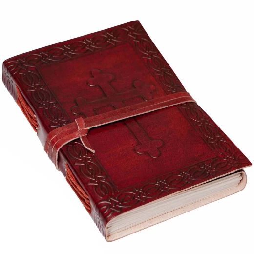 Celtic Cross Leather Journal