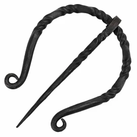 Twisted Iron Brooch / Cloak Pin