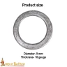 Mild Steel Loose Rings, Solid Flat Rings, Ø9 mm, 17-gauge, 1kg