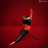 350ml Drinking Horn "The Elegant Lady" with Leather Holder and Royal Fittings