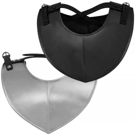 Simple Pointed Steel Gorget, Ridged in the Middle