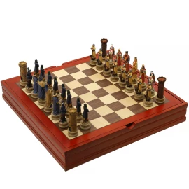 Crusaders Against Muslims Chess Set incl. Chess Board