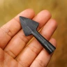 Hand-forged arrowheads 5cm, triangular shape, set of 3