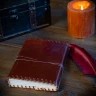 Leather-Bound Journal with Border Stitching