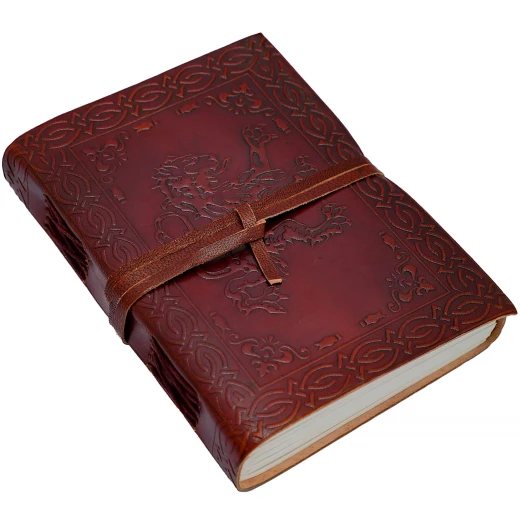 Lion Rampant Heraldic Leather Journal