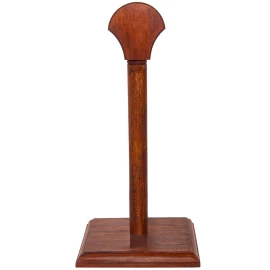 Handcrafted Wooden Helmet Stand 38cm