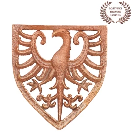 Heraldic Imperial Eagle, Leather Fitting, Lost-wax Cast Bronze