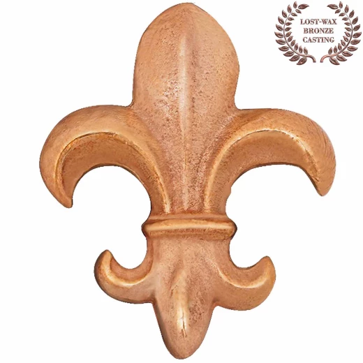 Fleur-de-Lys Belt Mount / Fitting, Lost-wax Cast Bronze