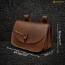 Medieval Bag “The Mythical Venturer” from Brown Full-Grain Leather 25x17cm