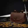 Medieval Bag “The Mythical Venturer” from Brown Full-Grain Leather 25x17cm