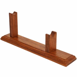 Gun Pistol Display Stand from Solid Wood, Historical Pistol Holder 32x6x12cm