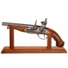 Gun Pistol Display Stand from Solid Wood, Historical Pistol Holder 32x6x12cm