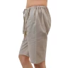 Mittelalterliche Herren-Bauchshorts aus naturfarbenem Leinen